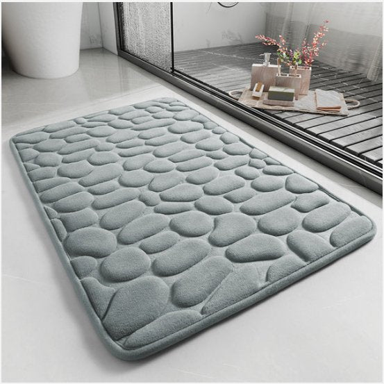 Le tapis de bain avec motif en relief de pavés| SweetCarpet™ - Rangement Révolution